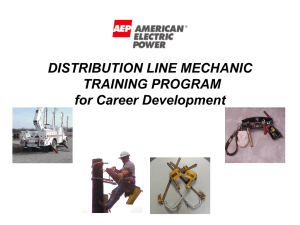 LINE / SERVICE MECHANIC TRAINING PROGRAM TRAINING PLAN