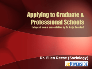 professional school - Department of Sociology