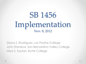 SB 1456 Implementation