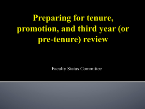 (or Pre-Tenure) Review