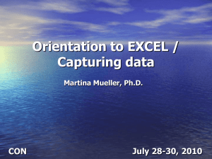 Intro to Excel