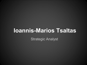 Ioannis-Marios Tsaltas: Strategic Analyst Profile