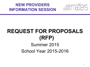 RFP Informational Session