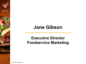 Foodservice - Cattlemen`s Beef Promotion and Research Board