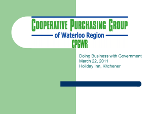 Doing Business with the CPGWR