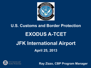 CBP EXODUS A-TCET: Export Control at JFK Airport