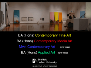 Applied Art NEW 2008/9 BA (Hons) Applied Art NEW 2008/9