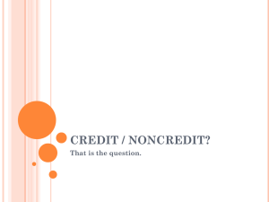 Credit/Noncredit