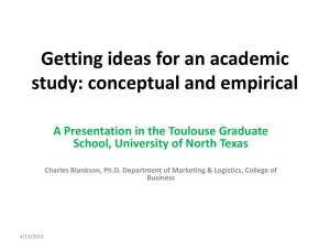Getting ideas for an academic study