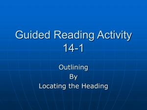 Guided Reading: 19th Century Reform Movements
