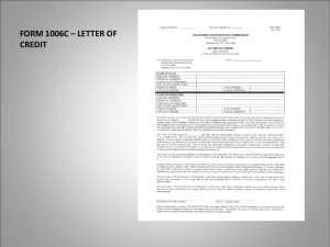 form 1006c – letter of credit