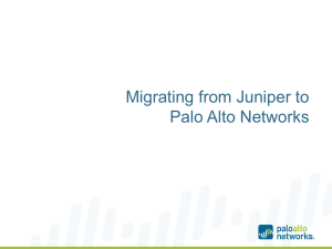 Juniper to Palo Alto Networks Firewall Migration