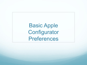Basic Apple Configurator Preferences
