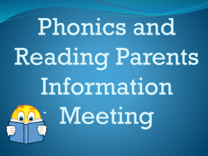 PhonicsParentsInformationEvening