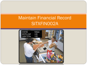 Front Office/Maintain Financial Records