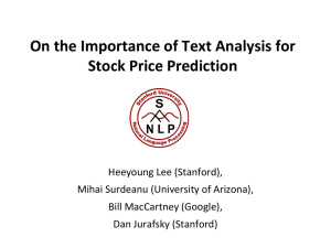 On the Importance of Text Analysis for Stock Price