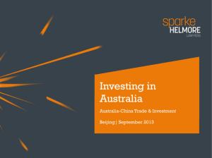 Corporations Act 2001 - Australia China Trade & Investment