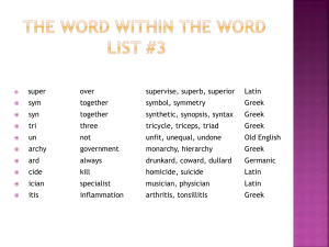 Prefixes and Suffixes: Word Origins & Meanings