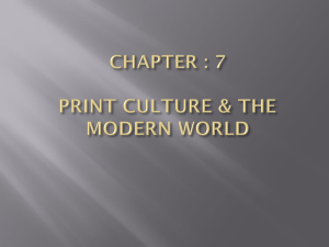 Print Culture & the Modern World: History & Impact