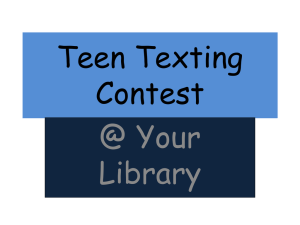 Teen Texting Contest