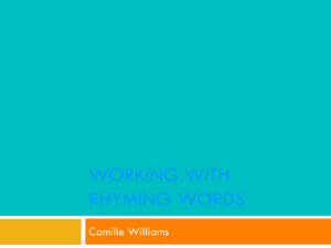 Working with rhyming words