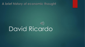 A brief history of economic thought : David Ricardo