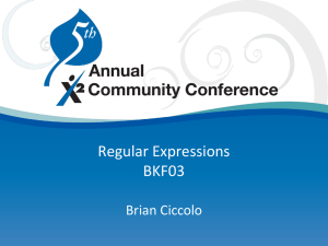 BKF03 - Regular Expressions