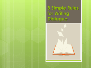 8 Simple Rules for Writing Dialogue: A Guide