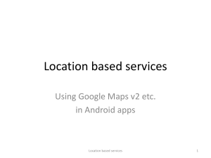 Location based services