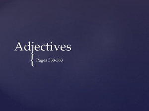 Adjectives - School City of Whiting