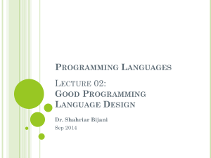 Good Programming Language Design: Principles & C++ Case Study