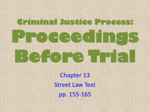 Criminal Justice: Pretrial Proceedings Presentation