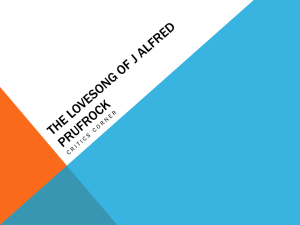 The Lovesong of J Alfred Prufrock critics corner