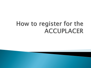How to register for the ACCUPLACER