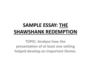 Shawshank Redemption: Redemption Through Setting Analysis