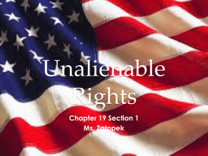 Unalienable Rights