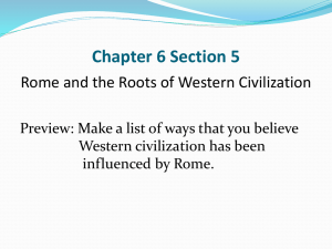 Rome & Western Civilization: Greco-Roman Legacy