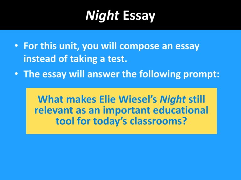 the night essays