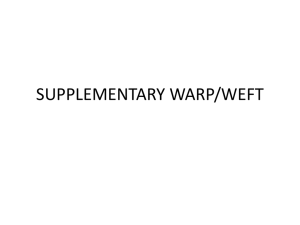 Supplementary Warp/Weft Weaving Techniques