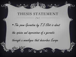 T.S. Eliot's Gerontion: Analysis & Interpretation