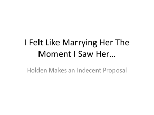 Holden's Marriage Proposal: Catcher in the Rye Found Poetry
