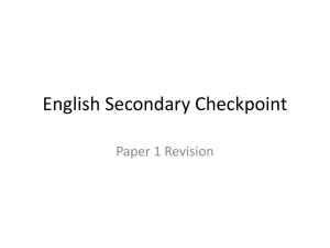 for example - Cambridge College Secondary English