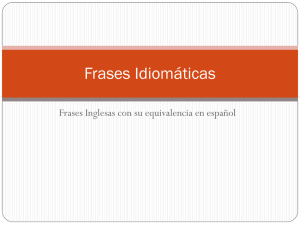 Frases Idiomáticas