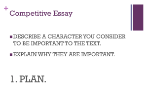 Yr 9 essay tips