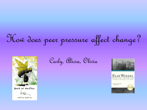 How does peer pressure affect change