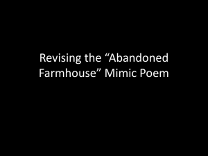 Poetry Revision Guide: Abandoned Farmhouse Poem