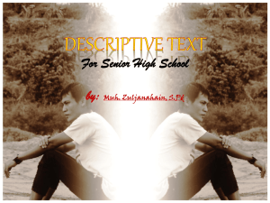 DESCRIPTIVE TEXT