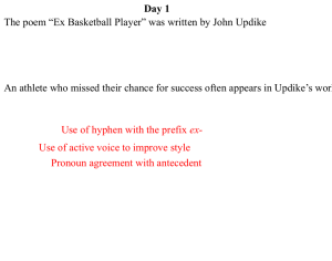 "Ex-Basketball Player" Writing Revision Worksheet