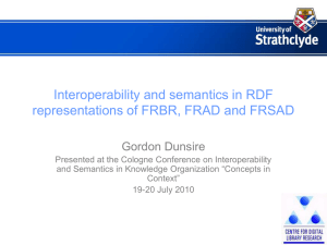 Interoperability and semantics in RDF