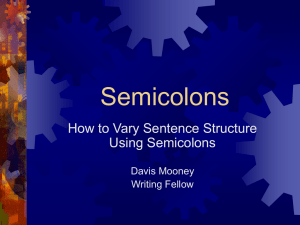 Semicolons